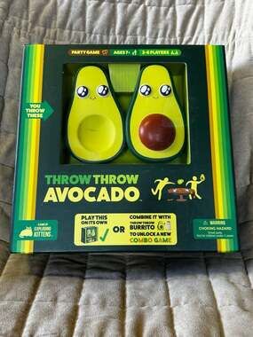 Throw Throw Avocado Party Game by Exploding Kittens with Bonus Game.